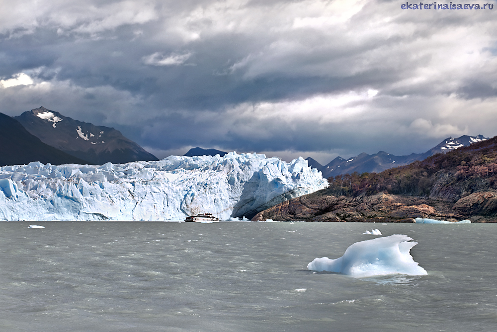 Ледники есть и со стороны Аргентины и со стороны Чили