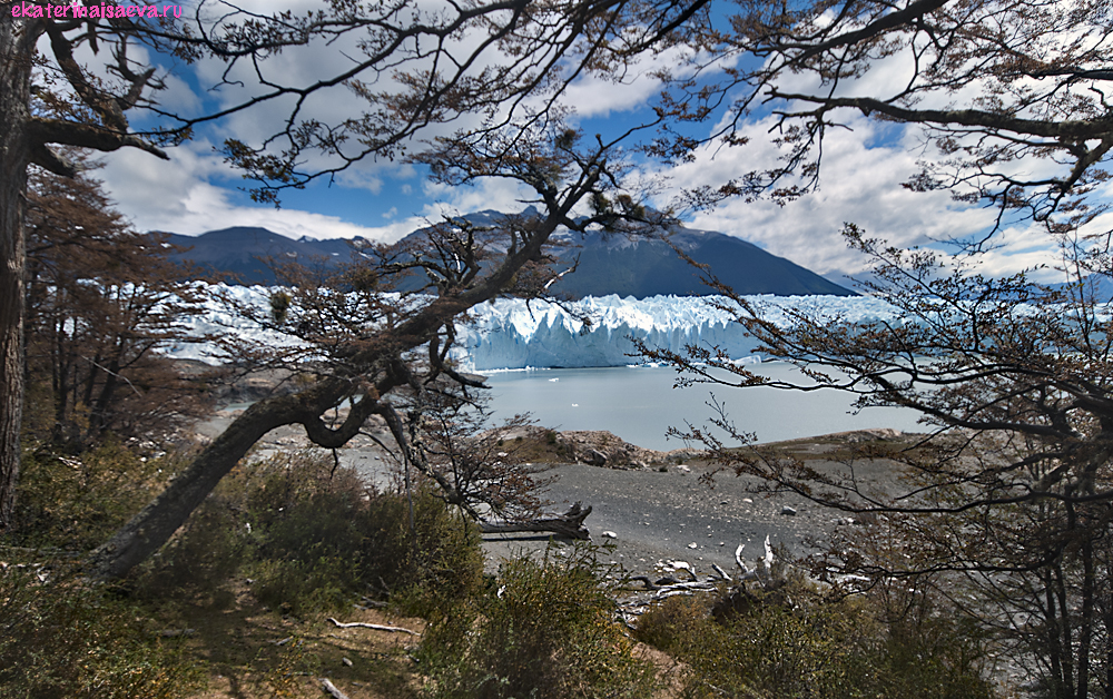 С берега по дороге к Леднику Перито Морено